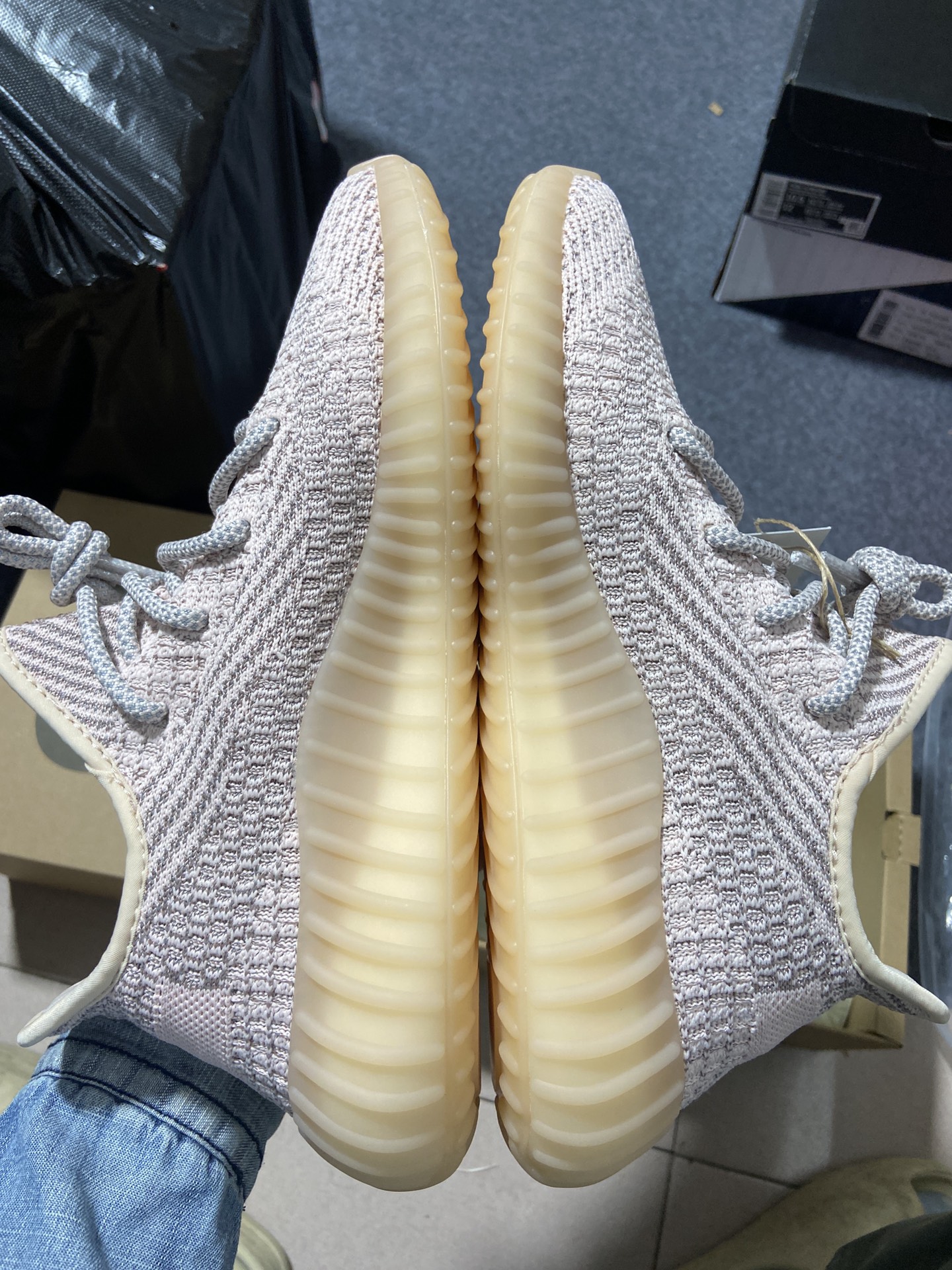 Yeezy350银粉满天星鞋码36-48偏小0.5总裁R版出品-YeezyBoost350V2SYNTR