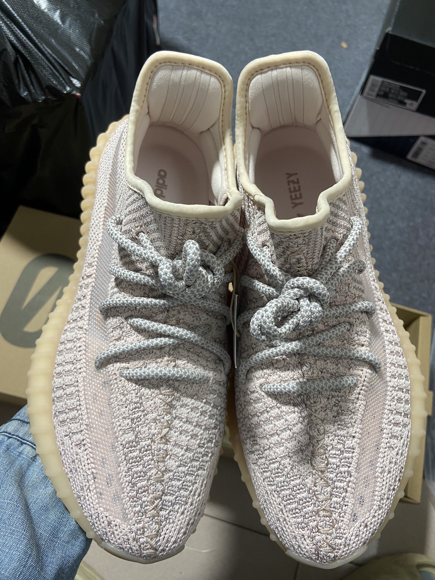 Yeezy350银粉满天星鞋码36-48偏小0.5总裁R版出品-YeezyBoost350V2SYNTR