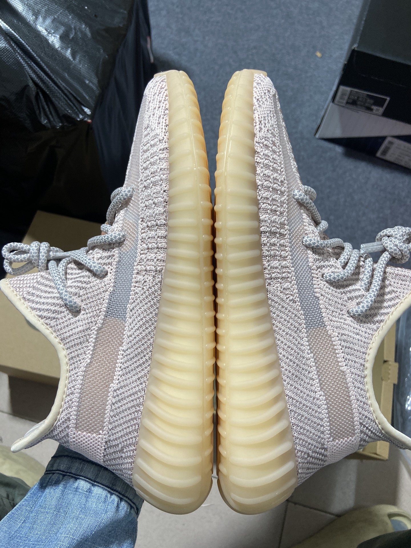 Yeezy350银粉满天星鞋码36-48偏小0.5总裁R版出品-YeezyBoost350V2SYNTR