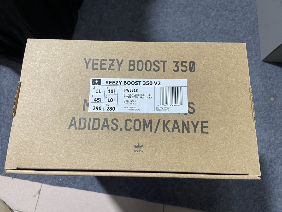 Yeezy天鹅满天星鞋码36-49C版出品-YeezyBoost350V2Citrin天鹅满天星FW53