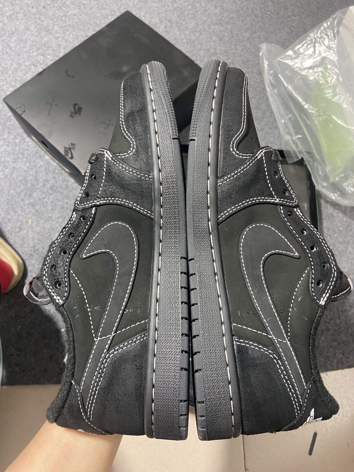 AJLow倒钩全黑尺码40-47.5纯原特价出品-TravisScottxAirJordan1LowOG