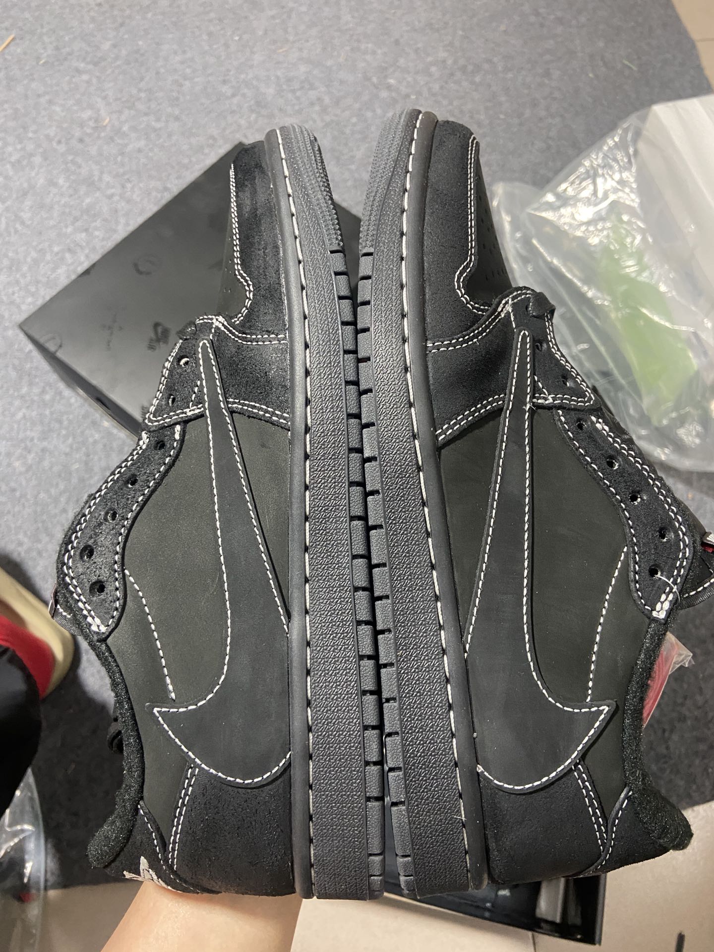 AJLow倒钩全黑尺码40-47.5纯原特价出品-TravisScottxAirJordan1LowOG