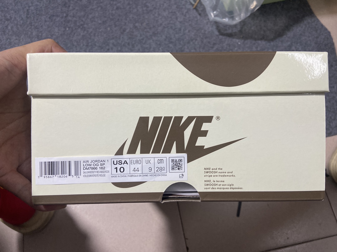 AJ1Low白棕倒钩鞋码36-47.5纯原版出品-TravisScottxAirJordan1Rever