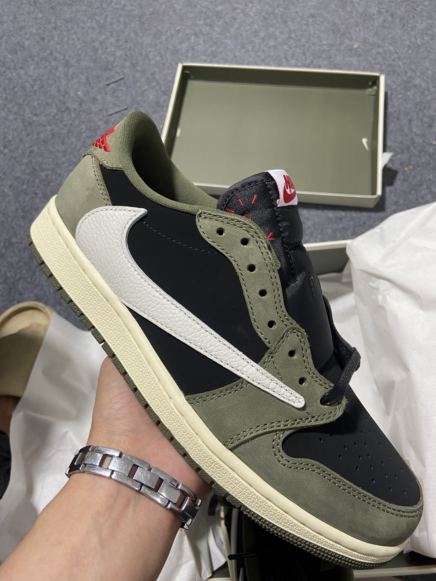 AJLow军绿尺码:36-48纯原出品-TravisScottxAirJordan1LowOG倒钩7.0