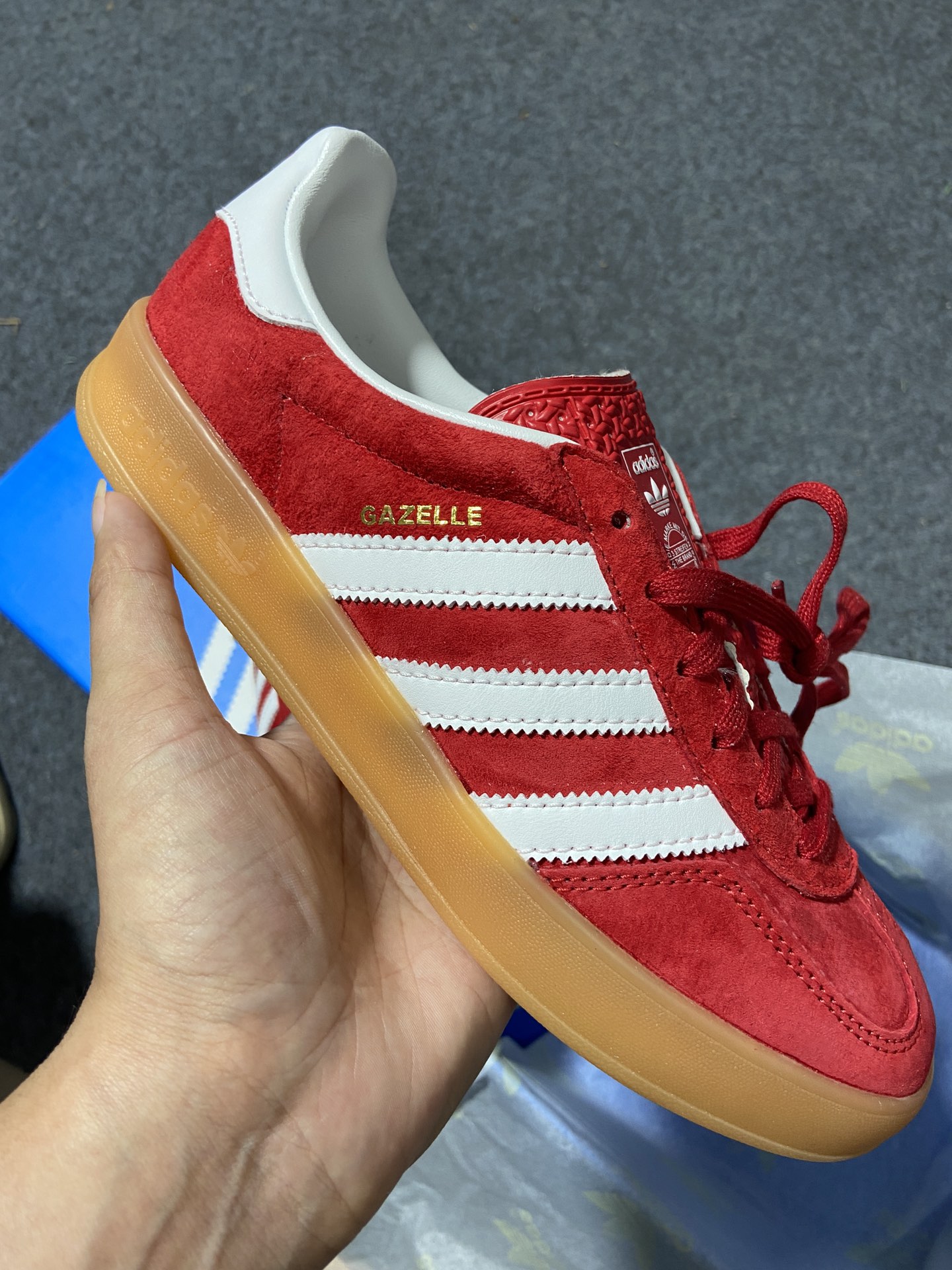 Originals红色尺码35.5-45总裁R版出品-OriginalsGazelleIndoor低帮板