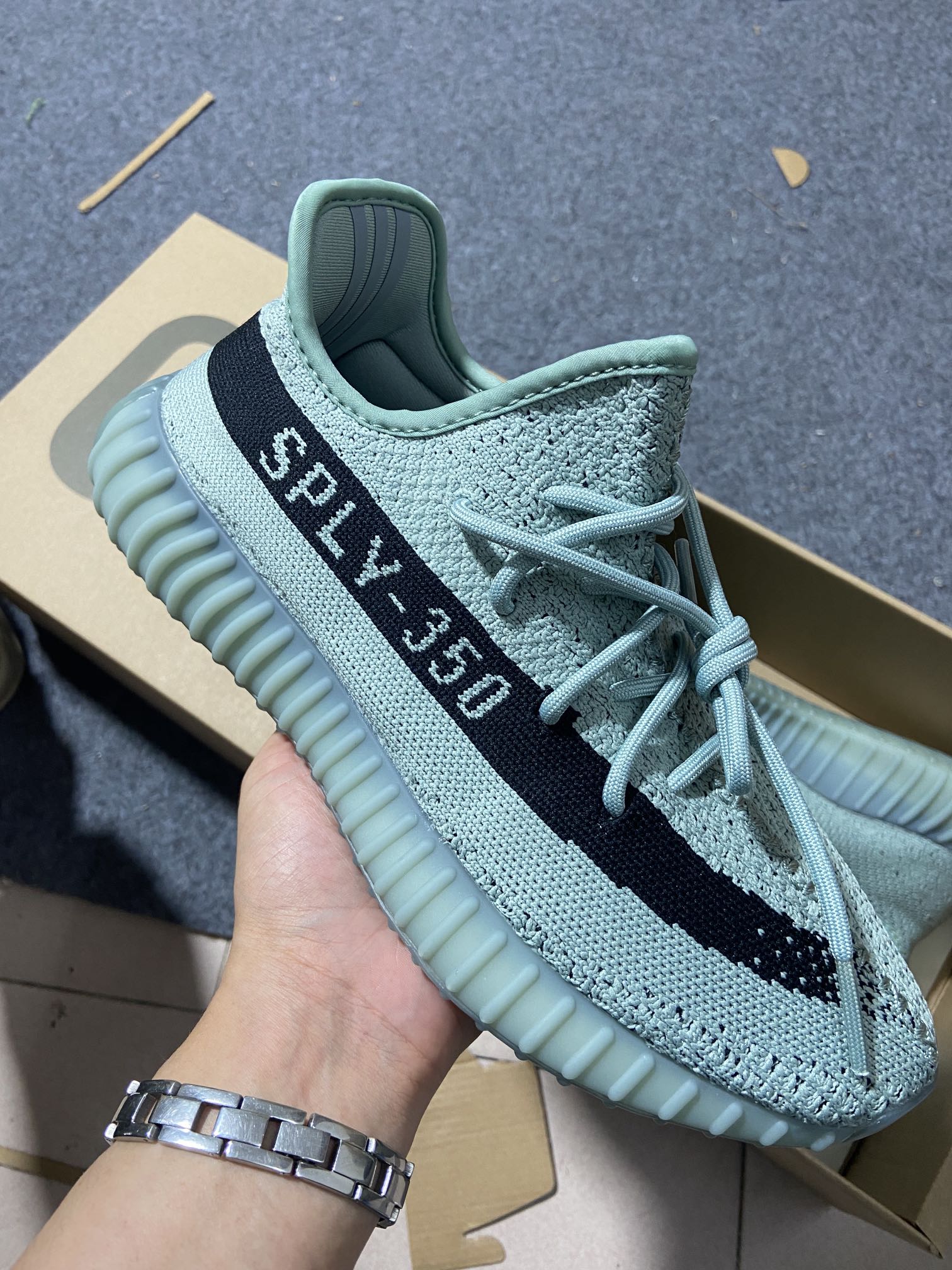 Yeezy翠玉灰尺码:36-48纯原版出品-Yeezy350V2JadeAsh翠玉灰HQ2060