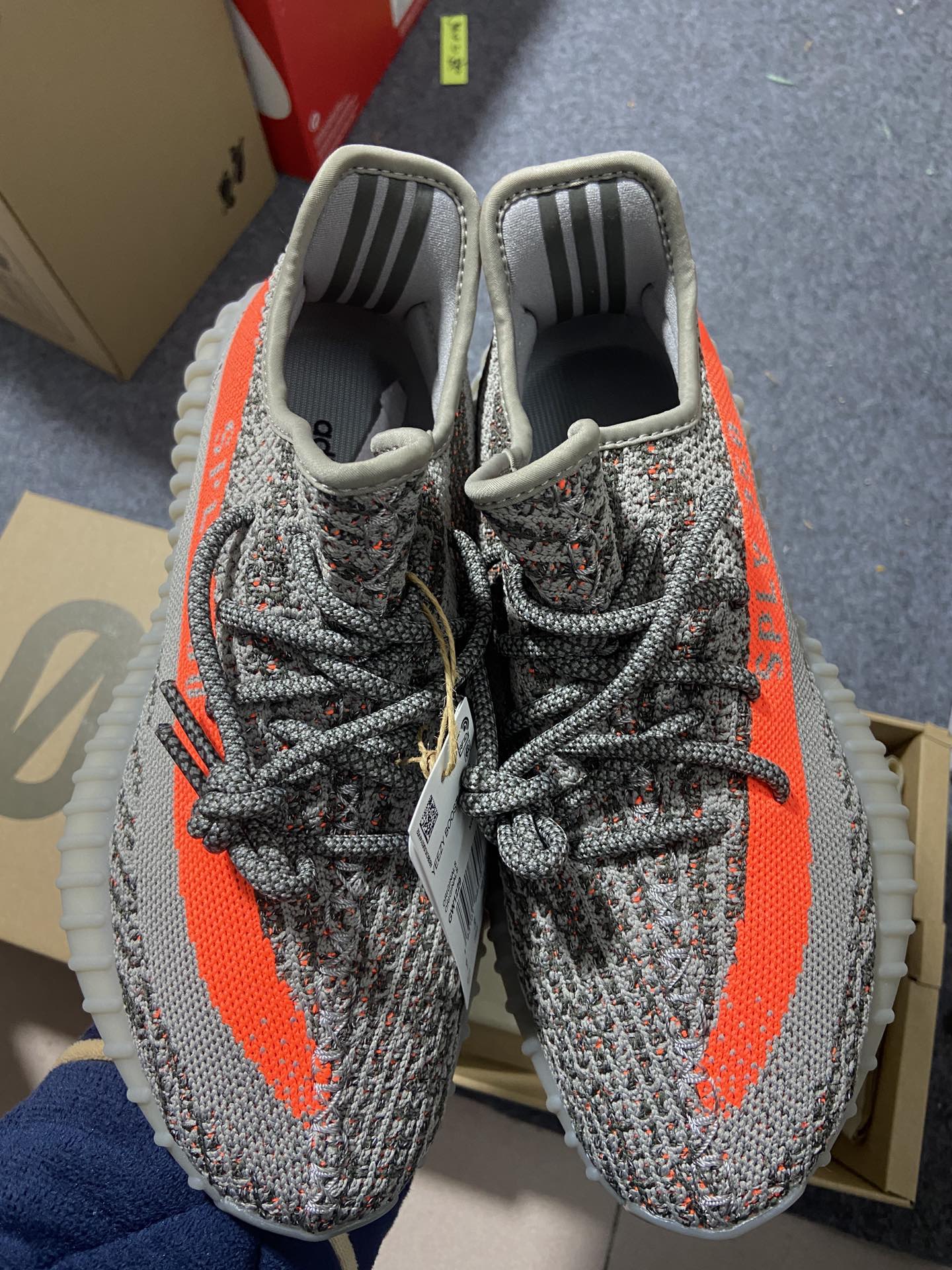 Yeezy灰橙尺码:36-48C版纯原版出品-YeezyBoost350V2老灰橙满天星GW1229