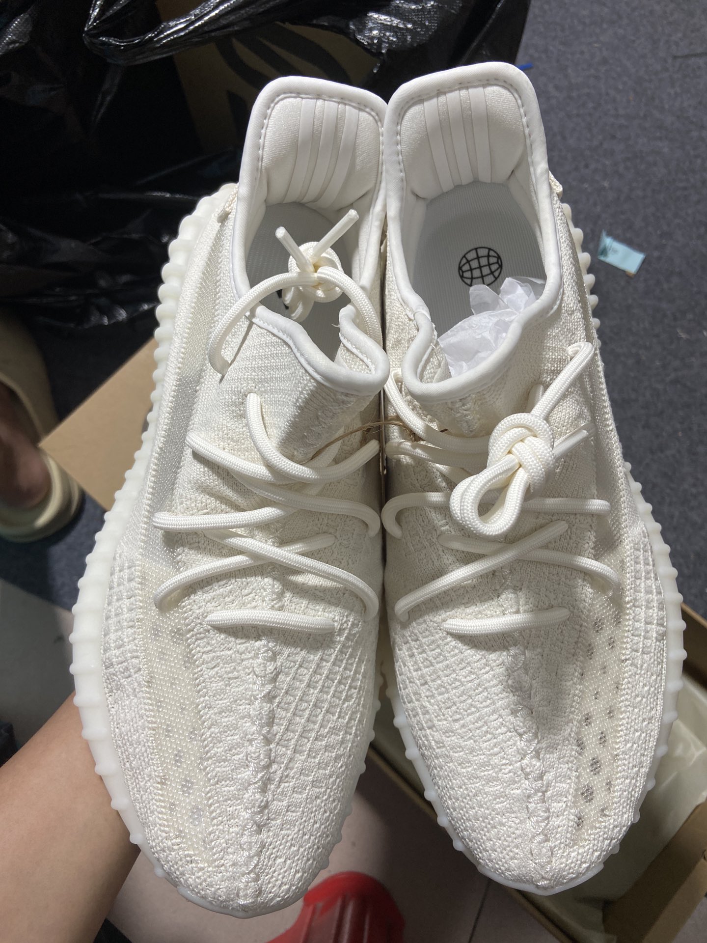 Yeezy350纯白侧透鞋码36-48纯原-巴斯夫-YeezyBoost350V2“PureOat”纯白