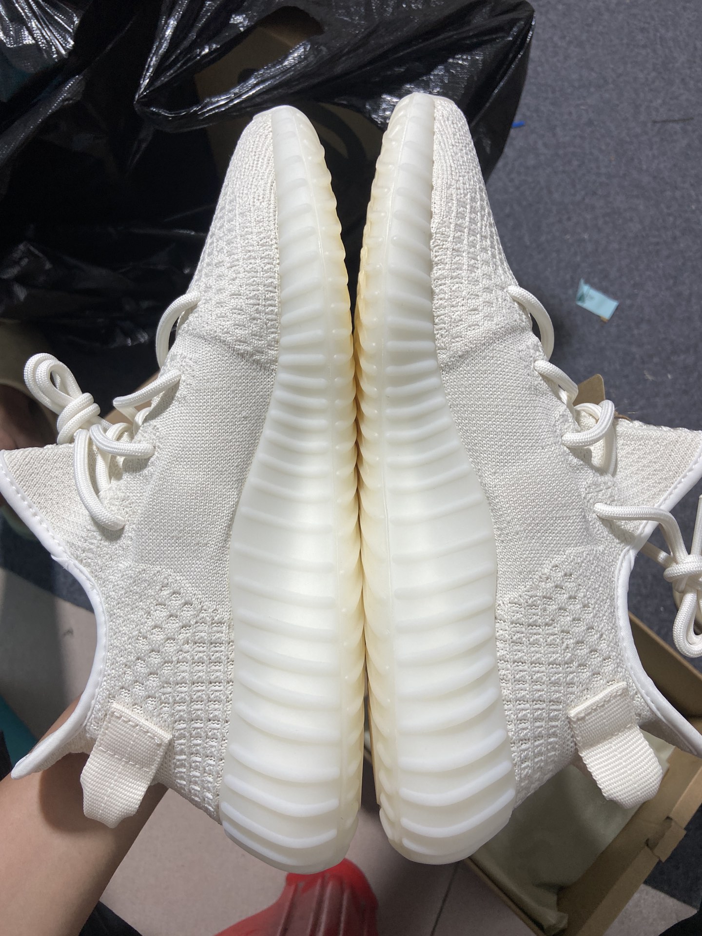 Yeezy350纯白侧透鞋码36-48纯原-巴斯夫-YeezyBoost350V2“PureOat”纯白