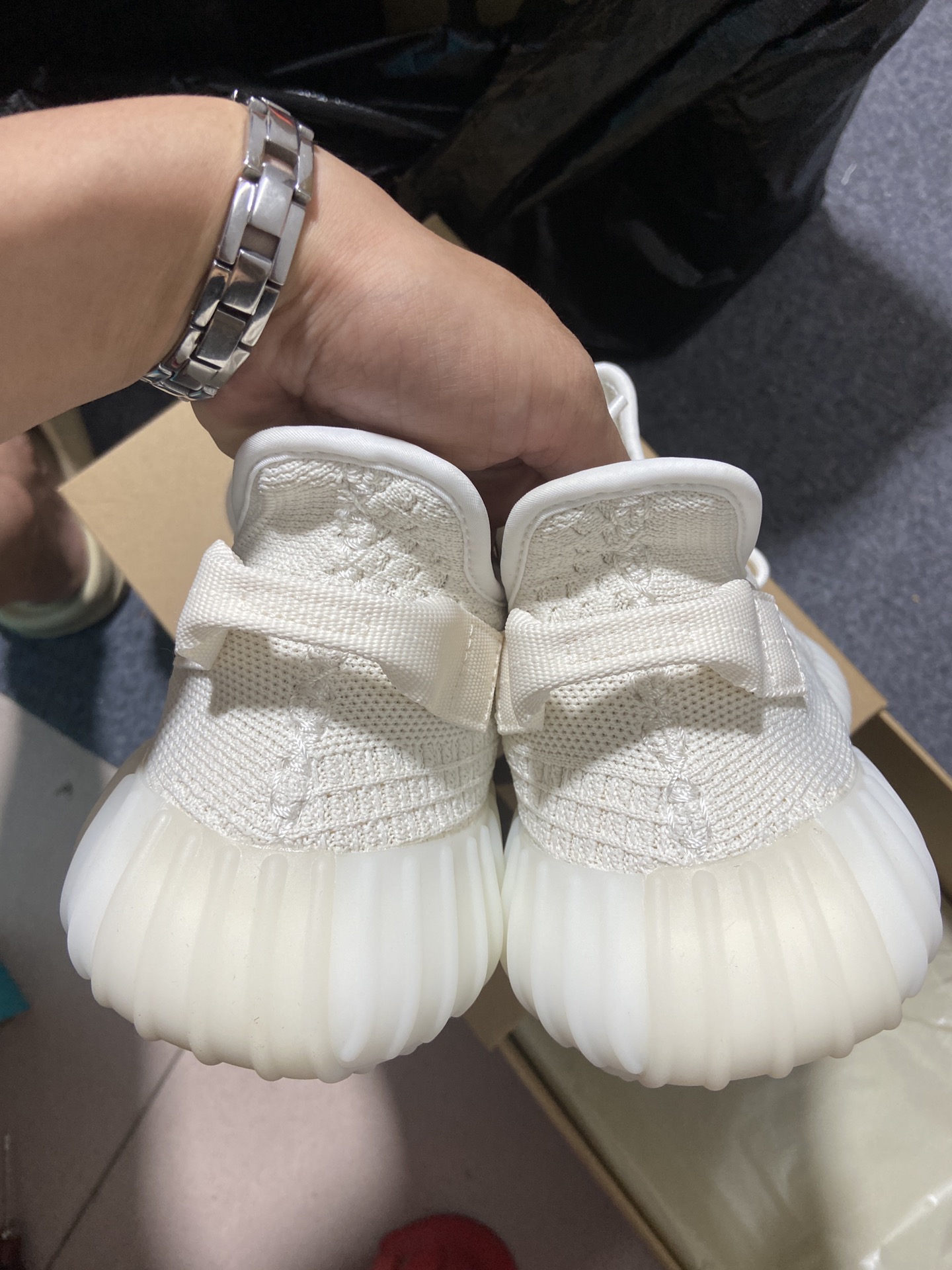 Yeezy350纯白侧透鞋码36-48纯原-巴斯夫-YeezyBoost350V2“PureOat”纯白