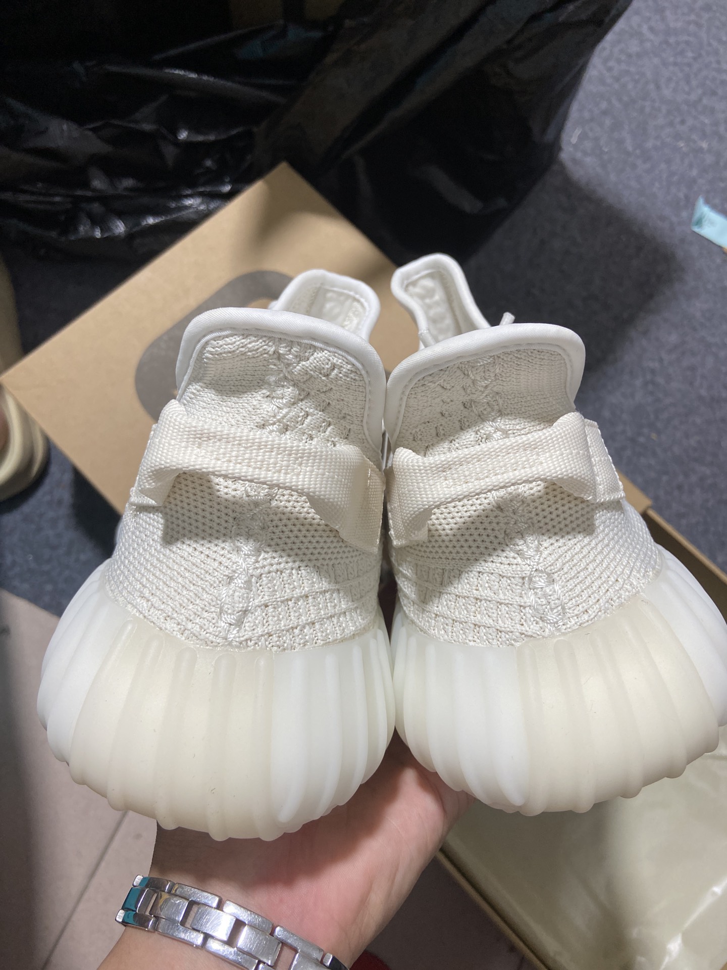 Yeezy350纯白侧透鞋码36-48纯原-巴斯夫-YeezyBoost350V2“PureOat”纯白