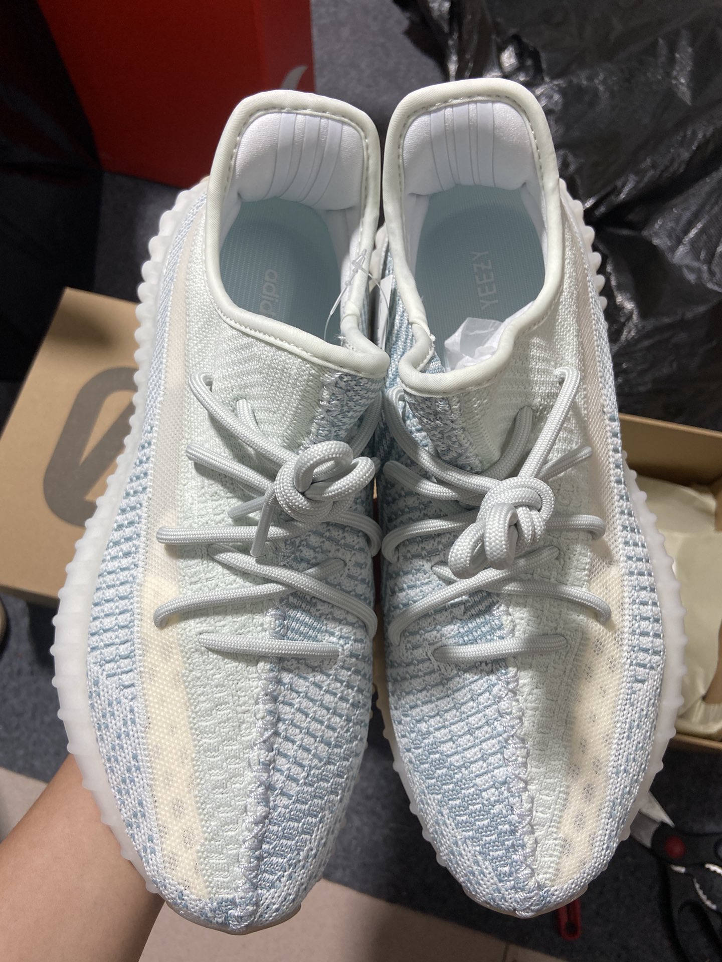 Yeezy350冰蓝天使鞋码36-48纯原版出品-YeezyBoost350V2CloudWhite冰蓝