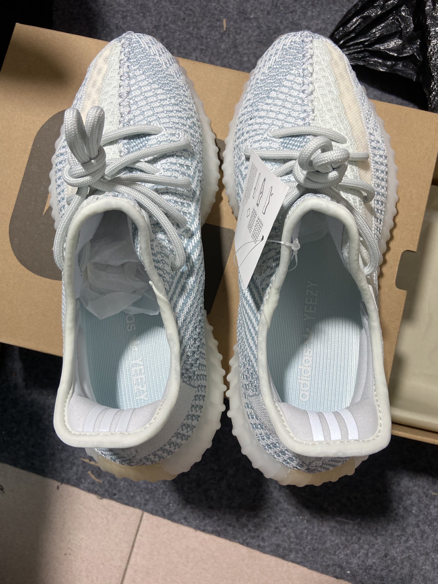 Yeezy350冰蓝天使鞋码36-48纯原版出品-YeezyBoost350V2CloudWhite冰蓝