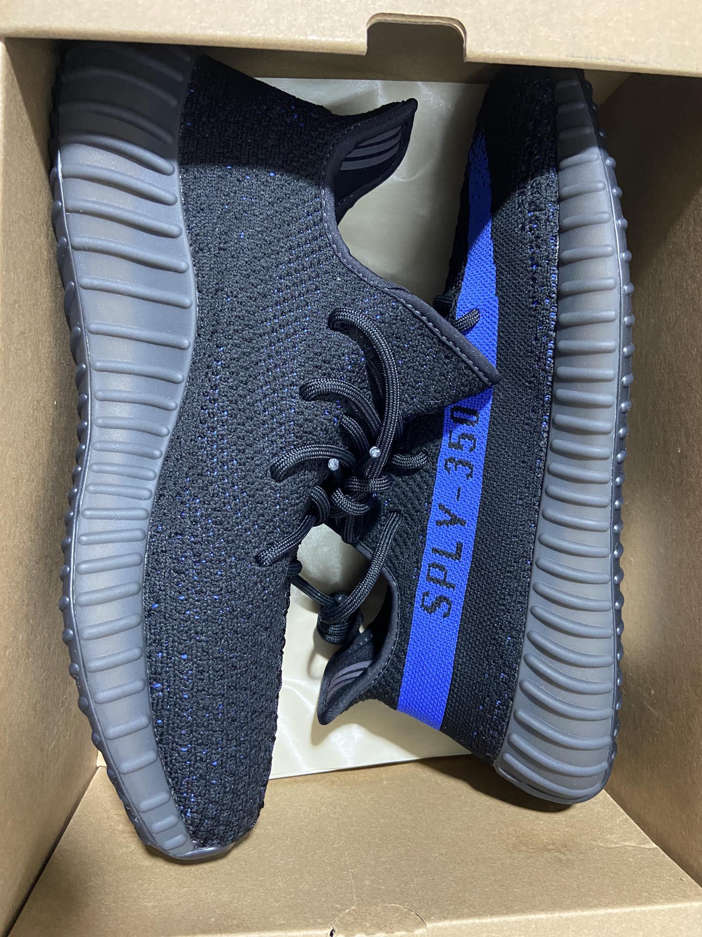 Yeezy黑蓝尺码:36-48C版纯原版出品-YeezyBoost350V2DazzlingBlue黑蓝