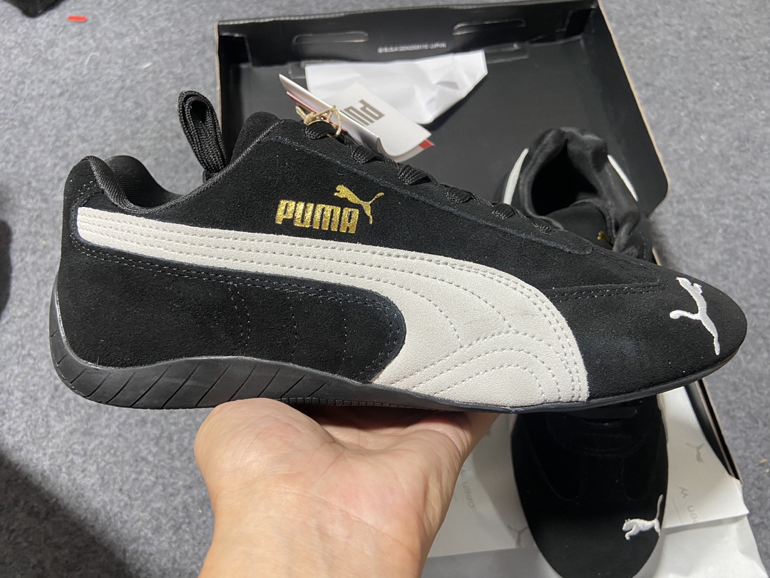 纯原PumaSpeedcetOG黑白金彪马低帮复古运动休闲赛车跑鞋以趣味十足又前卫复古的设计引领潮流将赛