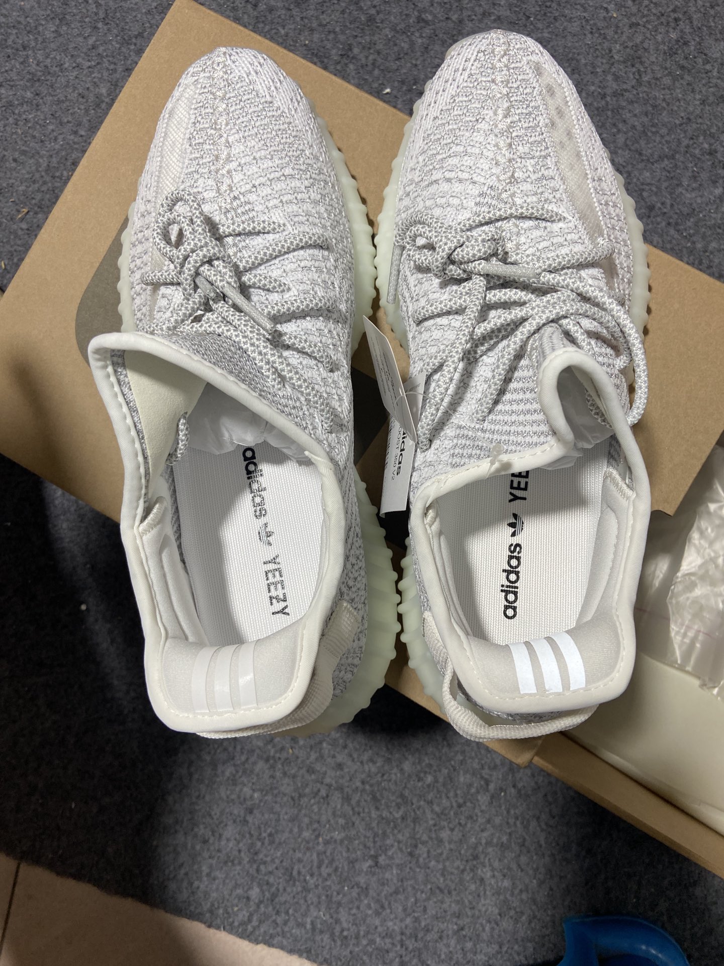 Yeezy白满尺码:36-48纯原版出品-YeezyBoost350V2Static3M白满天星EF23