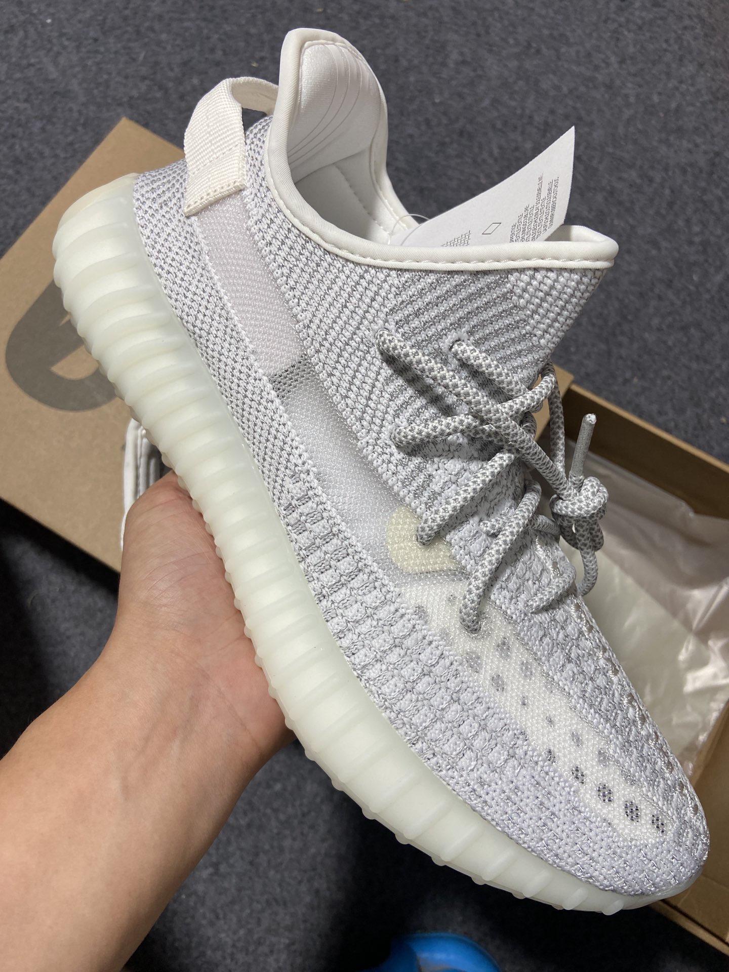 Yeezy白满尺码:36-48纯原版出品-YeezyBoost350V2Static3M白满天星EF23