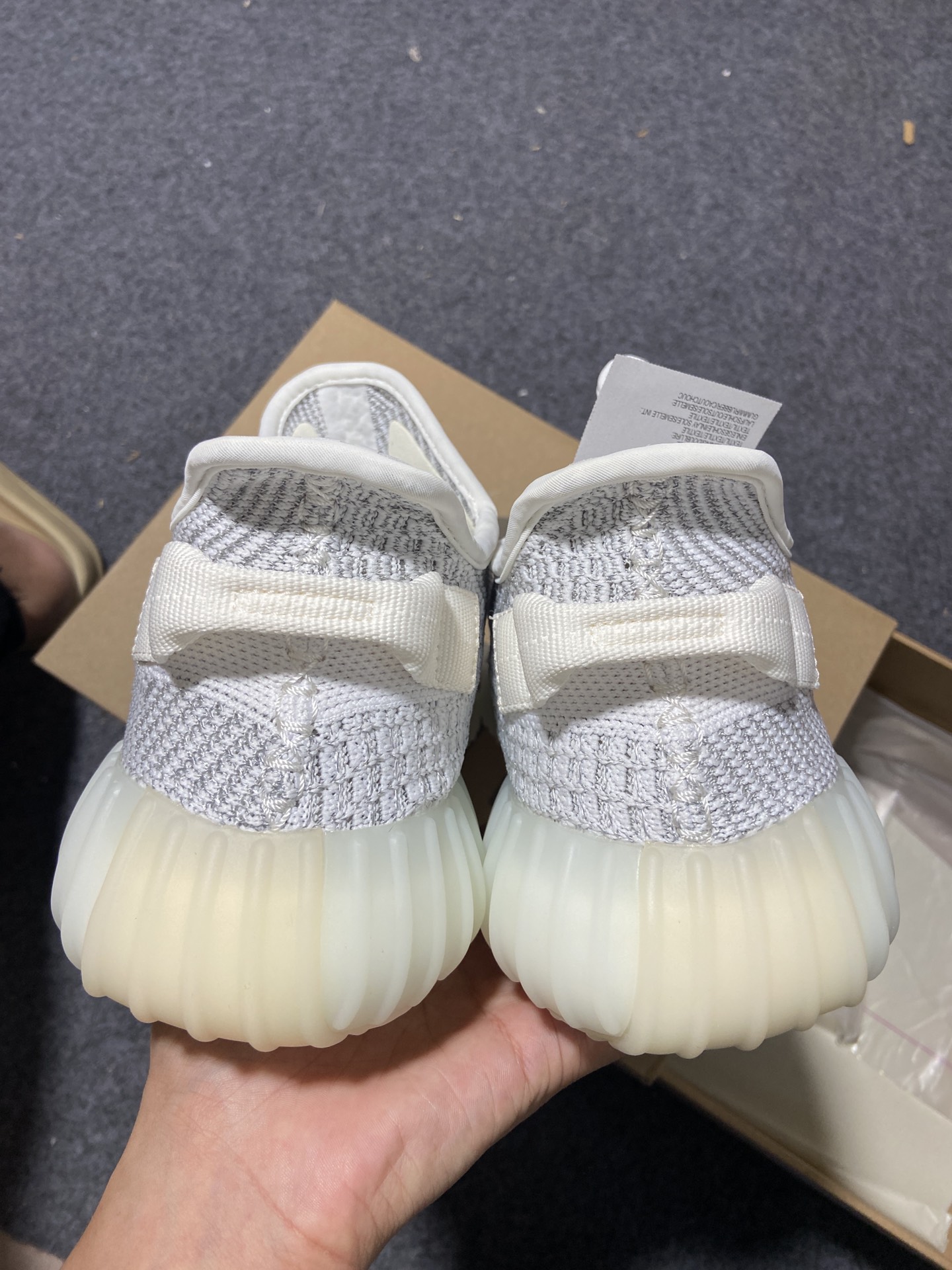 Yeezy白满尺码:36-48纯原版出品-YeezyBoost350V2Static3M白满天星EF23