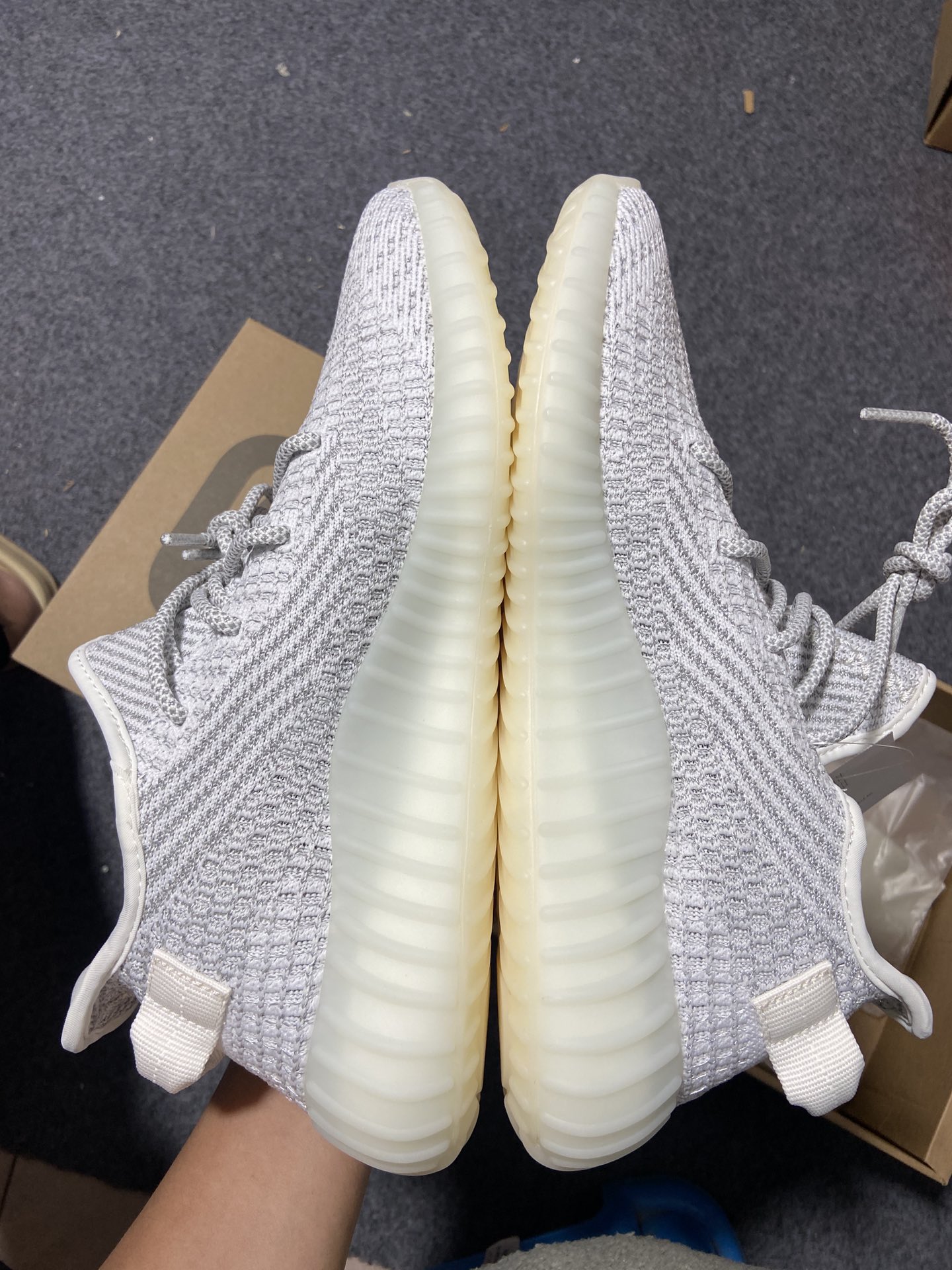 Yeezy白满尺码:36-48纯原版出品-YeezyBoost350V2Static3M白满天星EF23