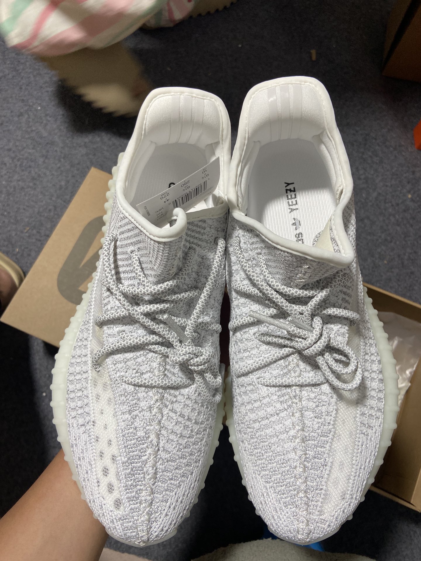 Yeezy白满尺码:36-48纯原版出品-YeezyBoost350V2Static3M白满天星EF23