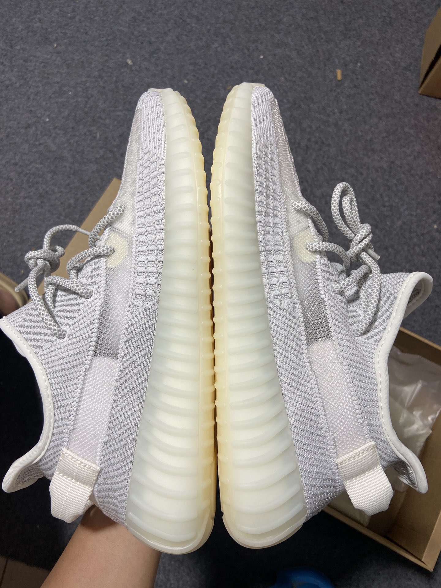 Yeezy白满尺码:36-48纯原版出品-YeezyBoost350V2Static3M白满天星EF23