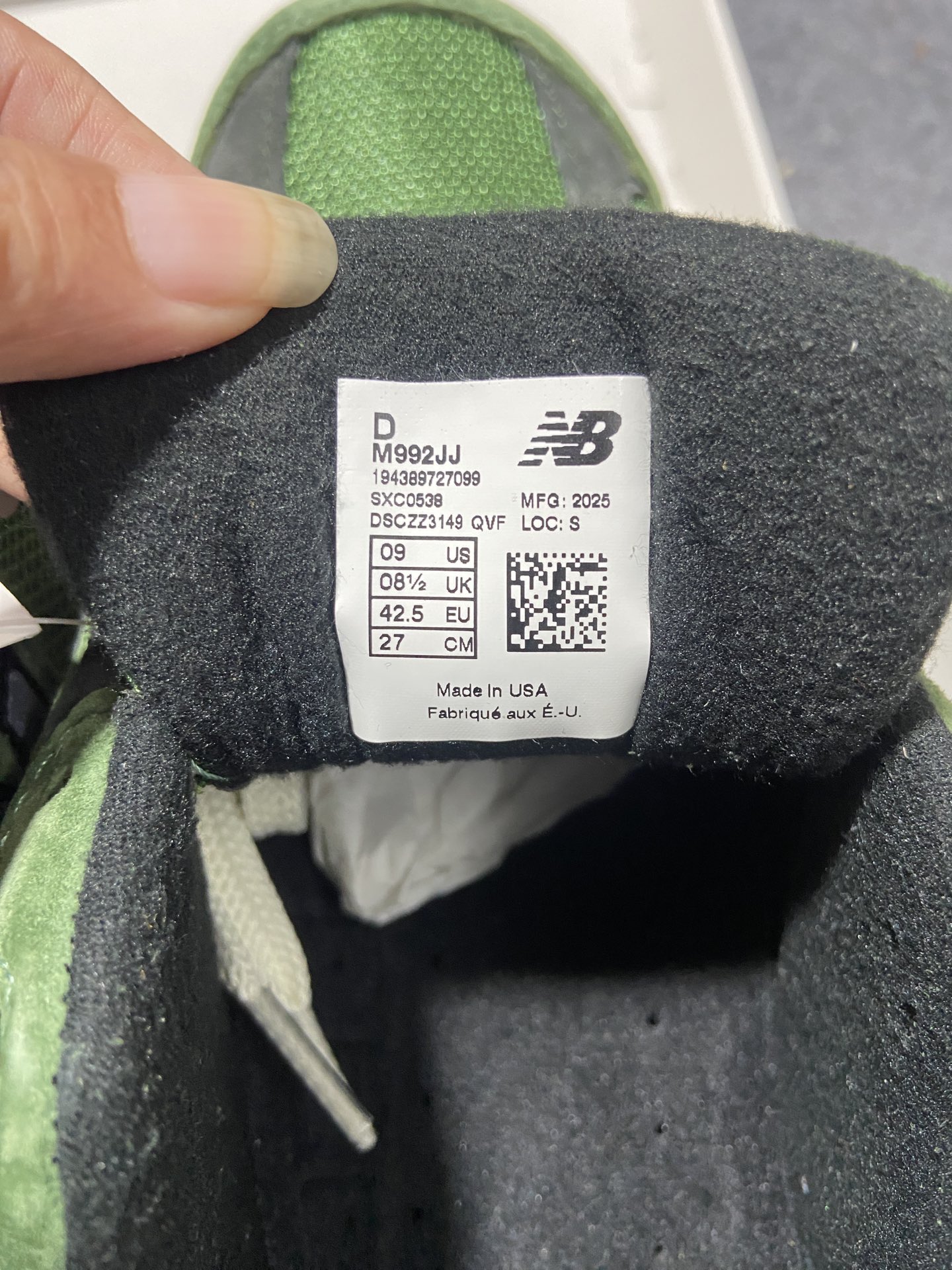 补细节NB992绿色尺码36-46.5纯原版出品-JJJJoundxNewBalance992绿色M99