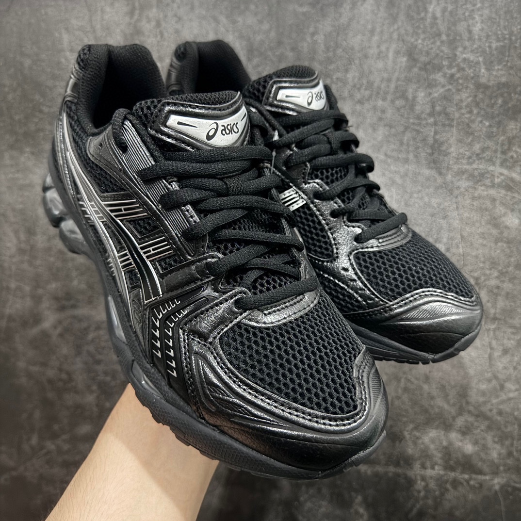 纯原版ASICSGEL-KAYANO14亚瑟士系列轻量缓震休闲运动跑步鞋黑色目前市场最优品质鞋型细节秒杀