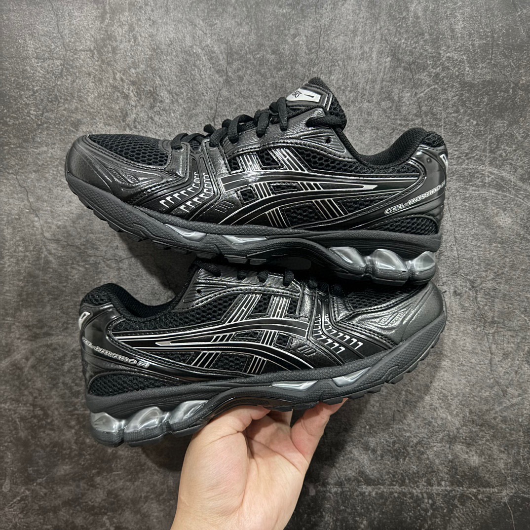 纯原版ASICSGEL-KAYANO14亚瑟士系列轻量缓震休闲运动跑步鞋黑色目前市场最优品质鞋型细节秒杀