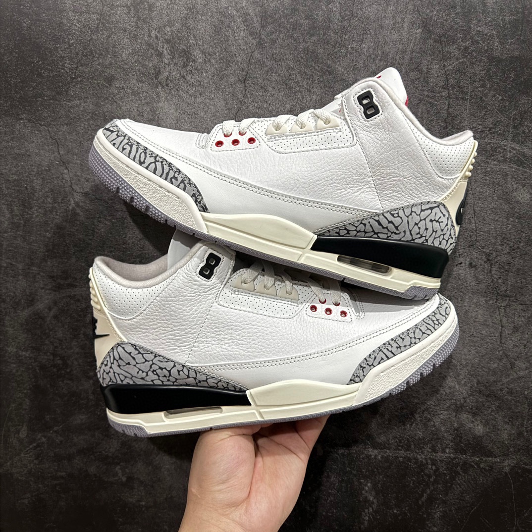 纯原AirJordanAJ3Retro复古白水泥DN3707-100有史以来市场最高版实拍所见即所得所有