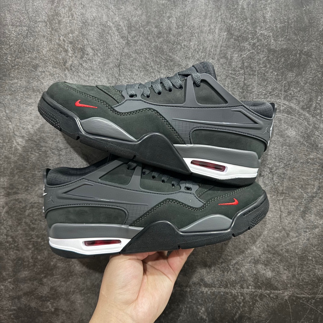 纯原版本AirJordanAJ4RM重制版低帮复古篮球鞋HF4334-004采用了低帮的设计并保留了众多