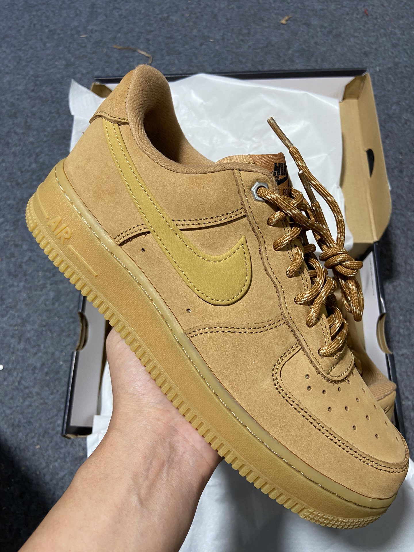 AF1小麦尺码:39-46纯原出品-AirForce1Low07LV8“Wheat/Flax”小麦黄CJ