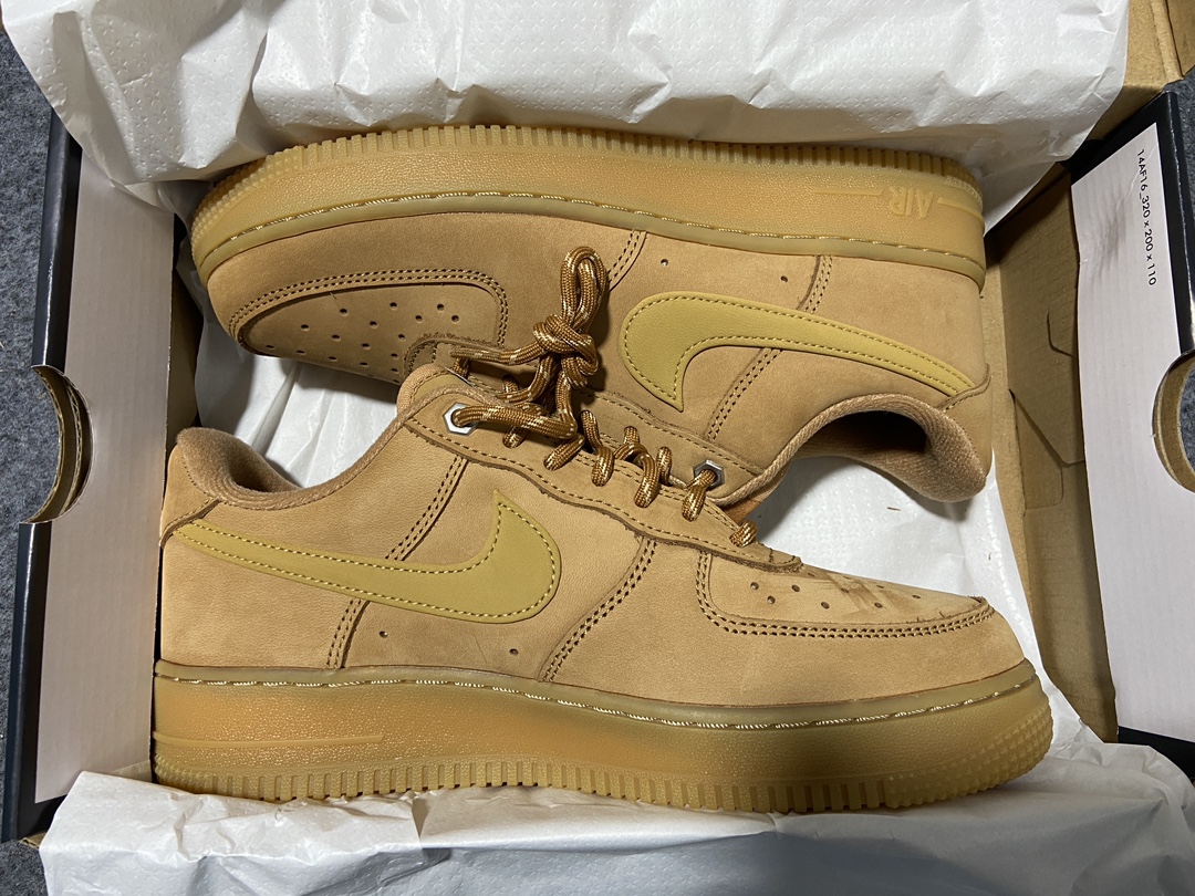 AF1小麦尺码:39-46纯原出品-AirForce1Low07LV8“Wheat/Flax”小麦黄CJ