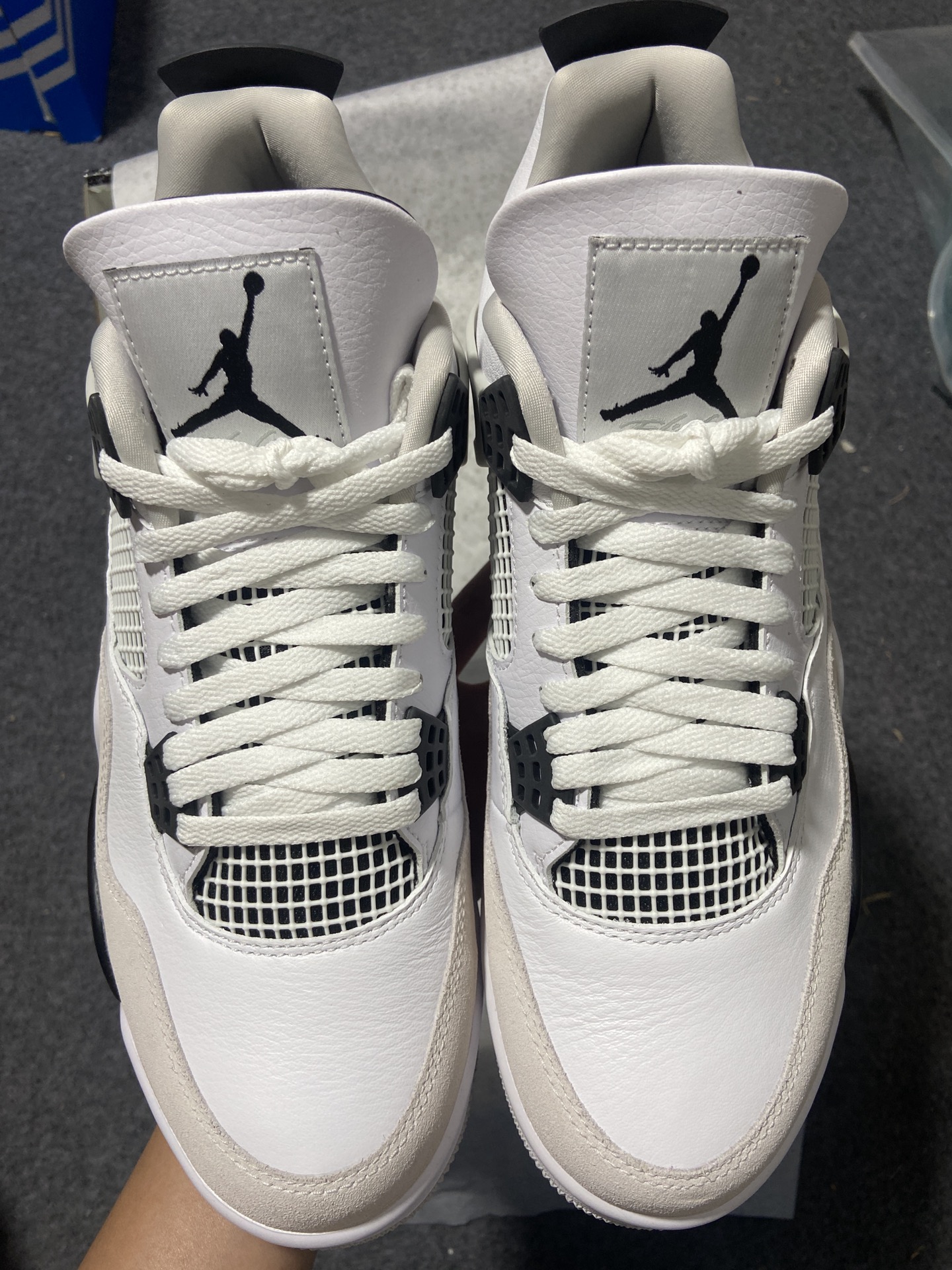 AJ4小白水泥鞋码36-48.5有45.5福利特价-AirJordan4Retro“MilitaryBl