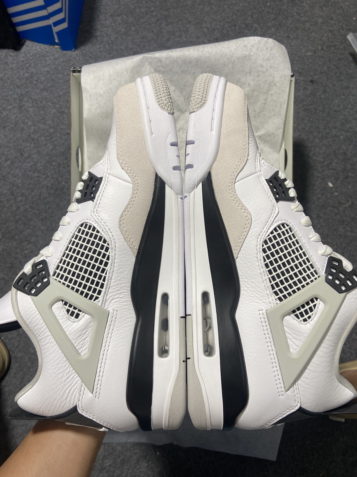 AJ4小白水泥鞋码36-48.5有45.5福利特价-AirJordan4Retro“MilitaryBl