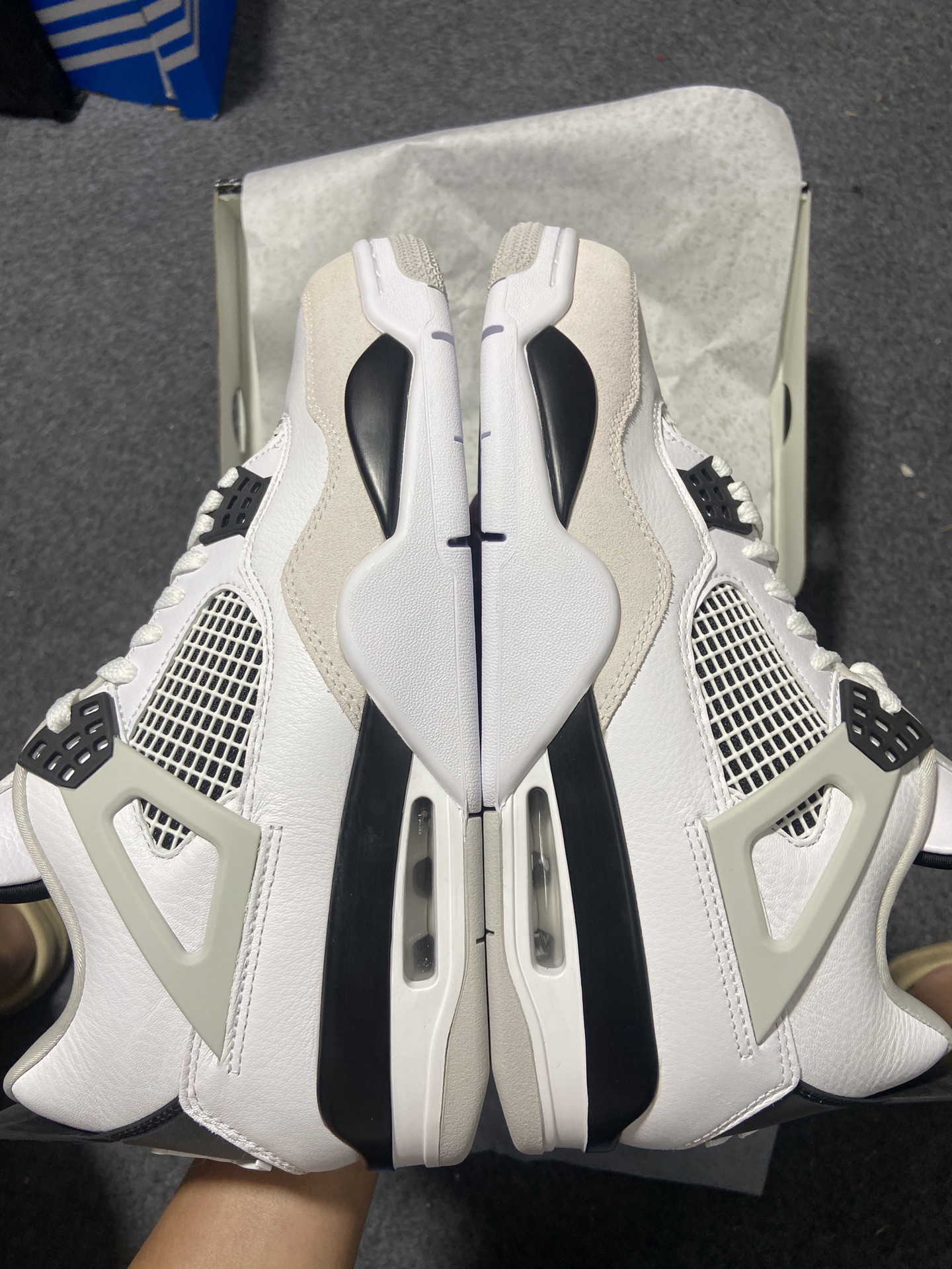 AJ4小白水泥鞋码36-48.5有45.5福利特价-AirJordan4Retro“MilitaryBl