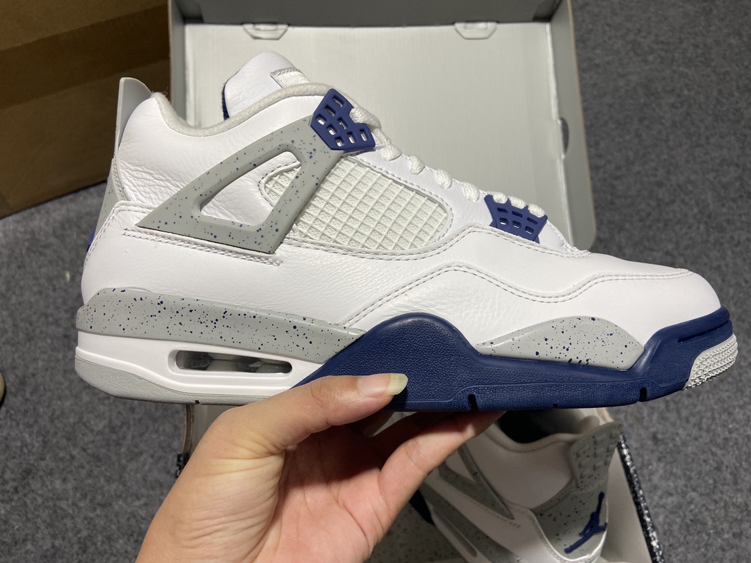 福利特价原厂480AJ4午夜蓝鞋码40.5-48.5有45.5纯原出品-AirJordan4RetroM