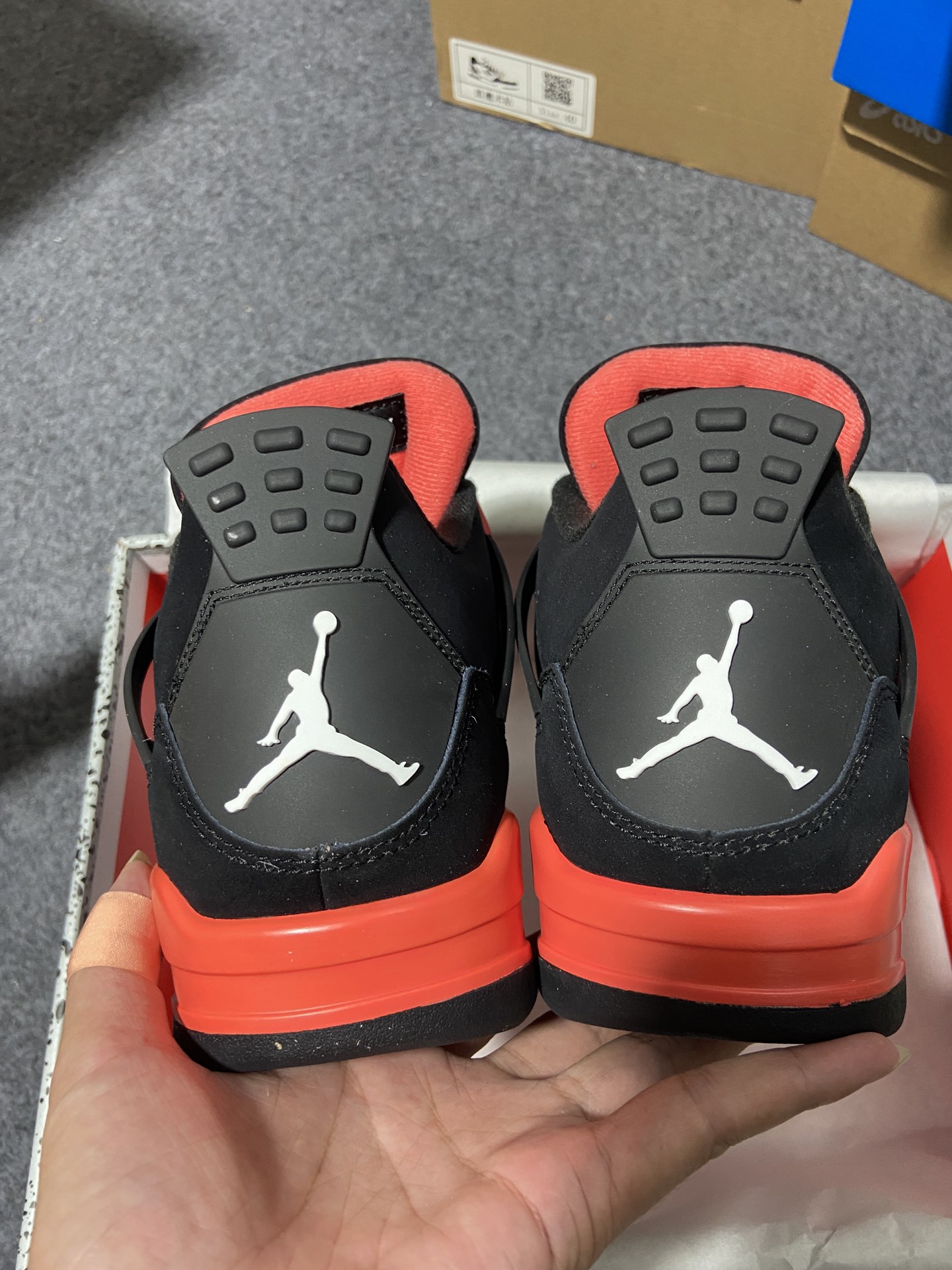 AJ4黑红尺码:40.5-48.5有45.5福利特价出品-AirJordan4AJ4黑红雷电休闲篮球鞋C