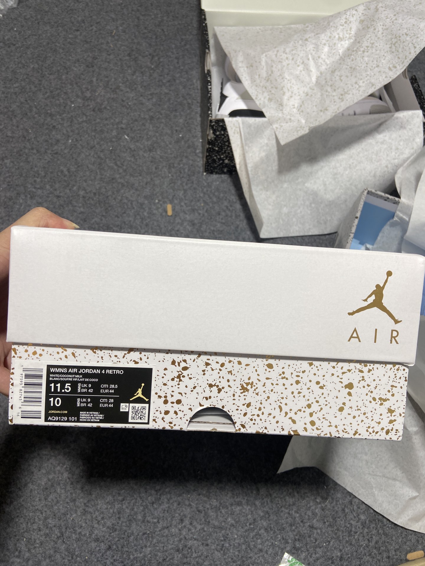 福利特价AJ4白黄尺码:36-48.5有45.5纯原-AirJordan4Retro白雷公白黄AQ912