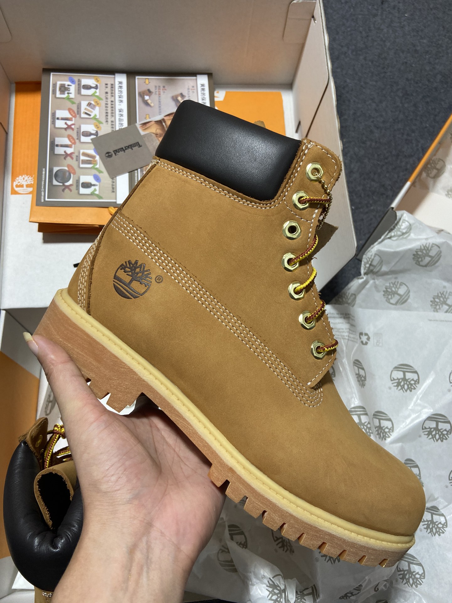 Timberland天伯伦经典款大黄靴七孔男码10061六孔女码10361经典再造全新升级原单防水皮料注