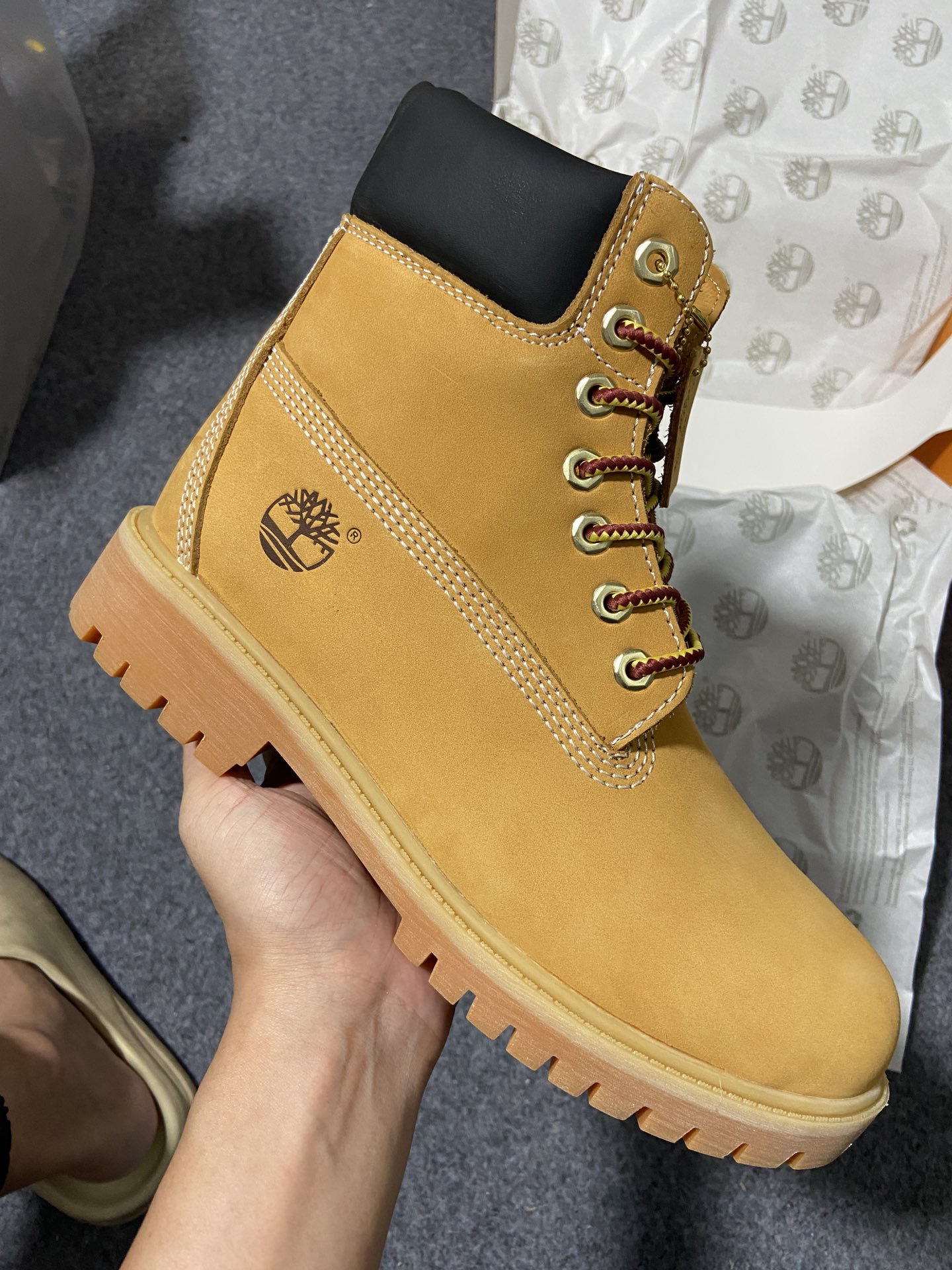 Timberland天伯伦经典款大黄靴七孔男码10061六孔女码10361经典再造全新升级原单防水皮料注