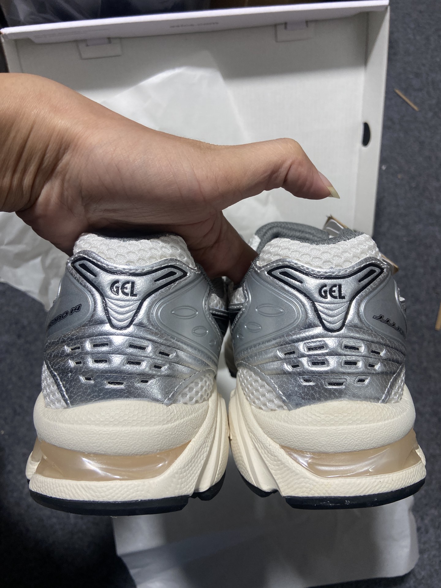 纯原版-JJJJoundxAsicsGel-Kayano14银黑联名款1201A457-101YZ7..