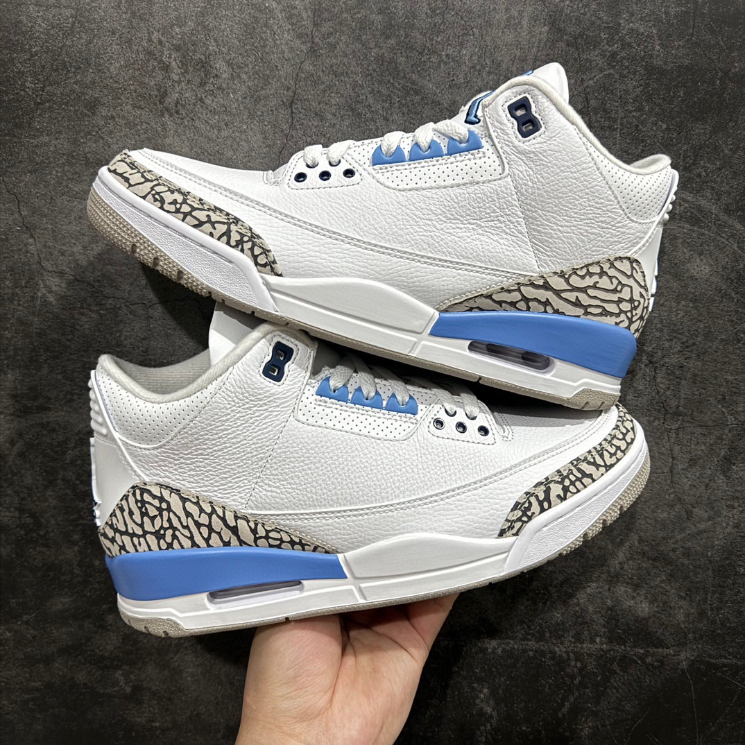 纯原AirJordanAJ3Retro北卡蓝大学蓝CT8532-104有史以来市场最高版实拍所见即所得所