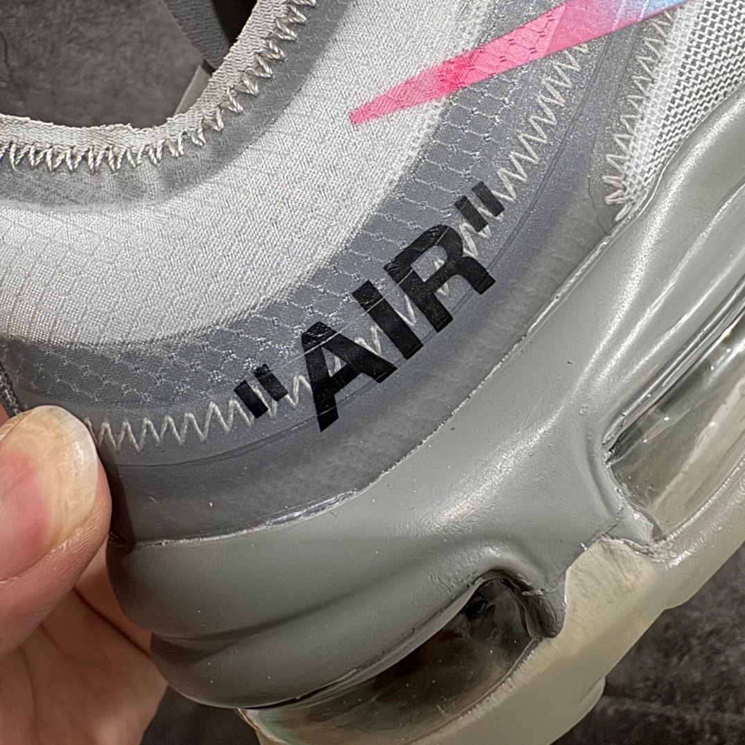 外贸纯原NikeAirmax97xOFFWHITE货号AJ4585-001原档案透明大底原厂韩国原装网纱