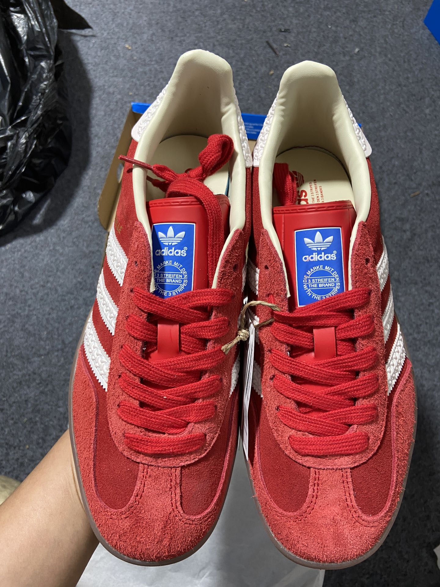 AdidasOriginalsGazelleIndoor防滑低帮T头德训鞋GZ复古系列白红IF1808纯