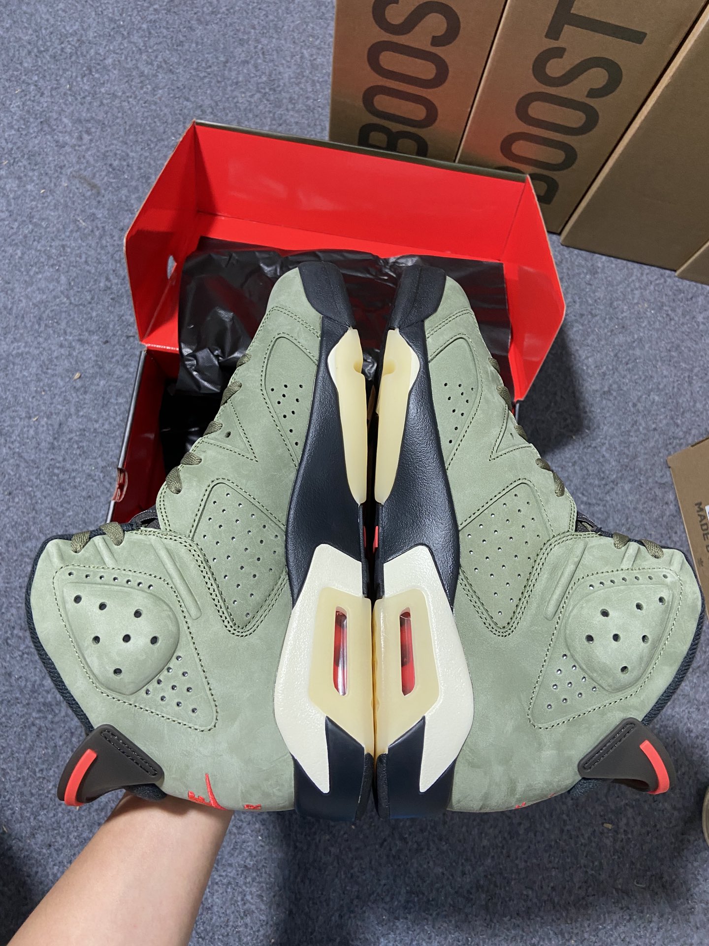 AJ6橄榄绿鞋码40-47.5纯原版出品-TravisScottxAirJordan6mediumoli