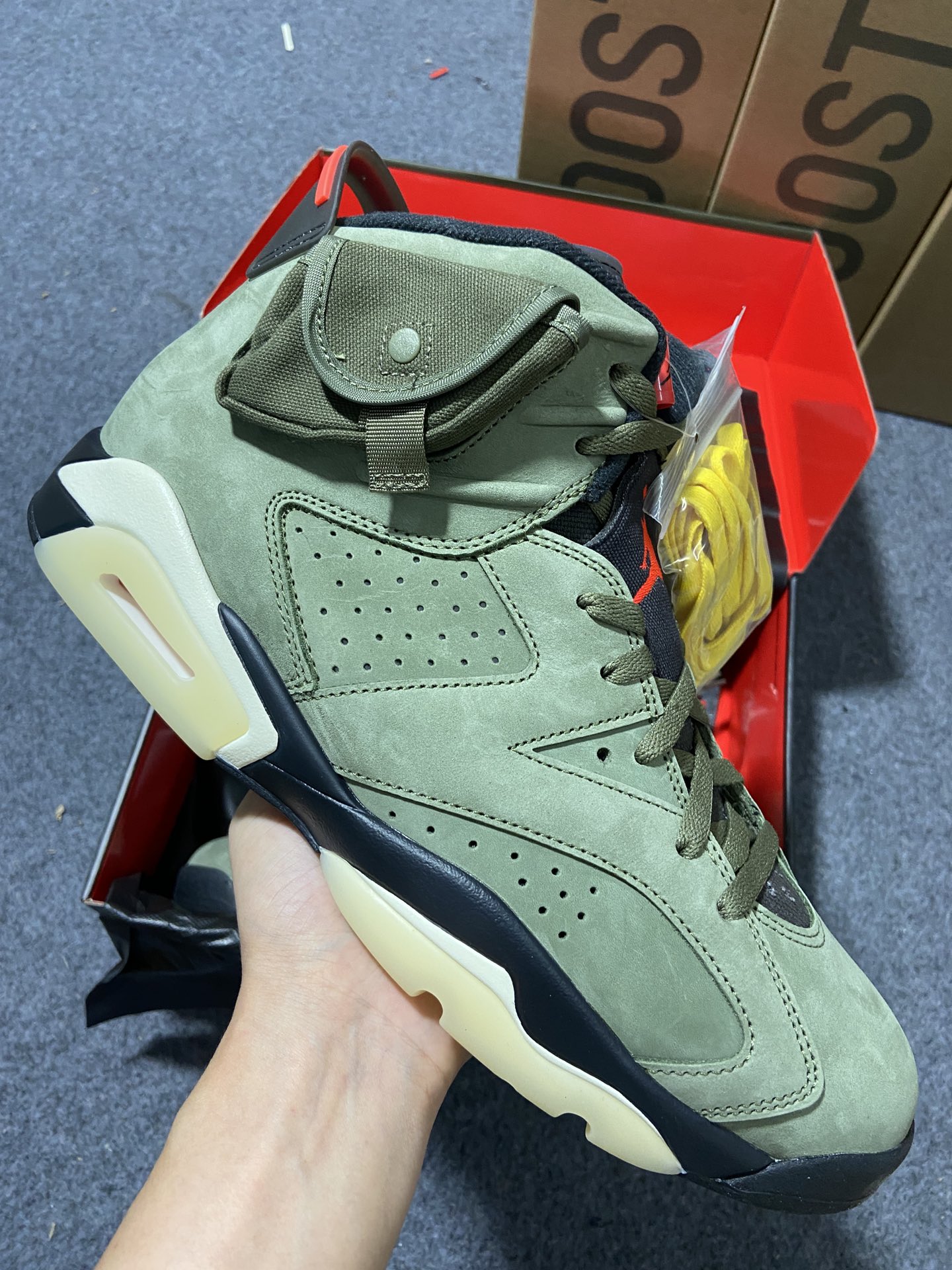 AJ6橄榄绿鞋码40-47.5纯原版出品-TravisScottxAirJordan6mediumoli