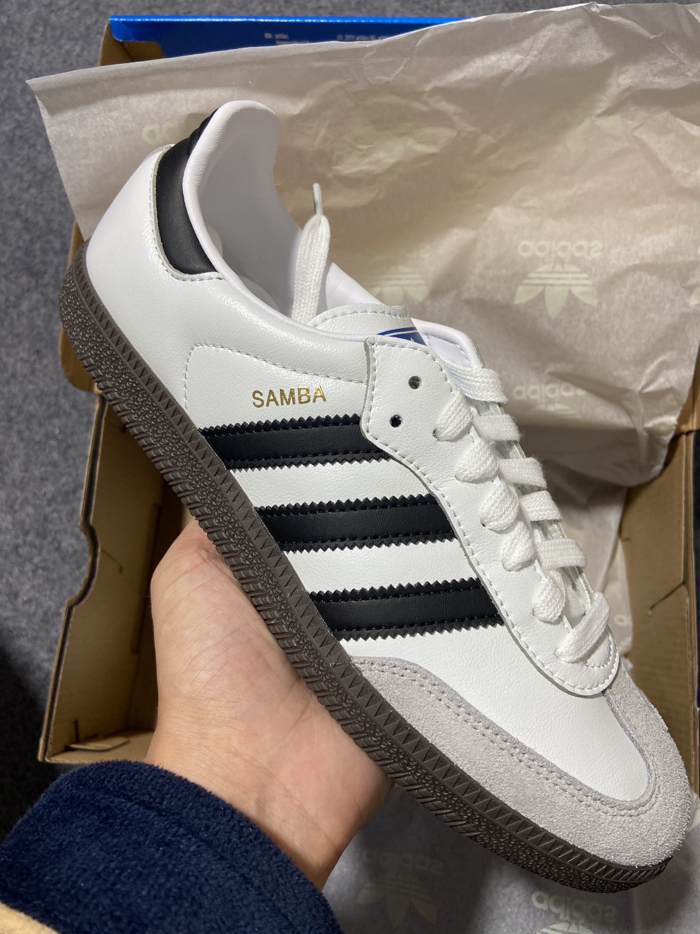 补单adidasoriginalsSAMBAOG黑白灰全码补齐入库！可对比正品参考！原厂工艺！定制皮料！