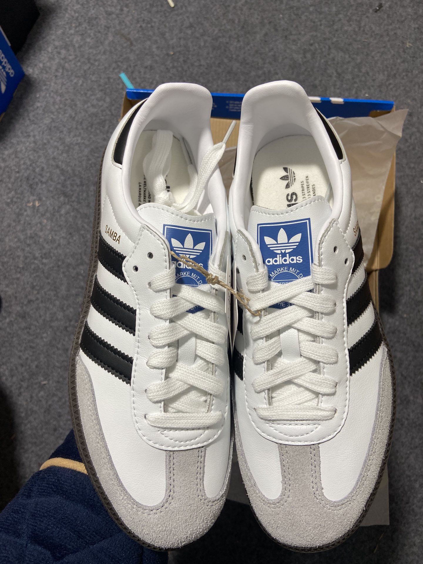 补单adidasoriginalsSAMBAOG黑白灰全码补齐入库！可对比正品参考！原厂工艺！定制皮料！