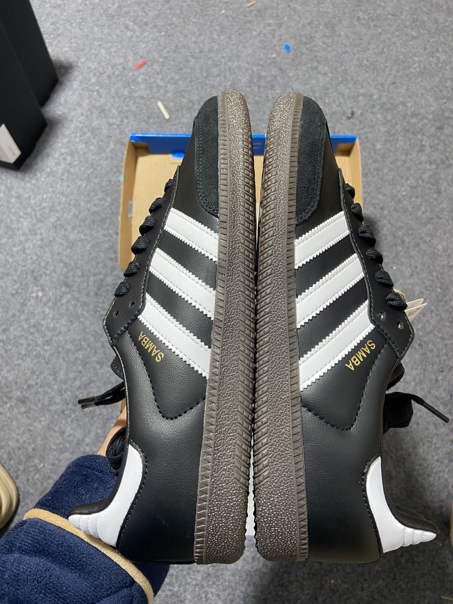 私人订单adidasoriginalsSambaSambaOG黑白全码现货入库补齐！原厂可对比正品参考！