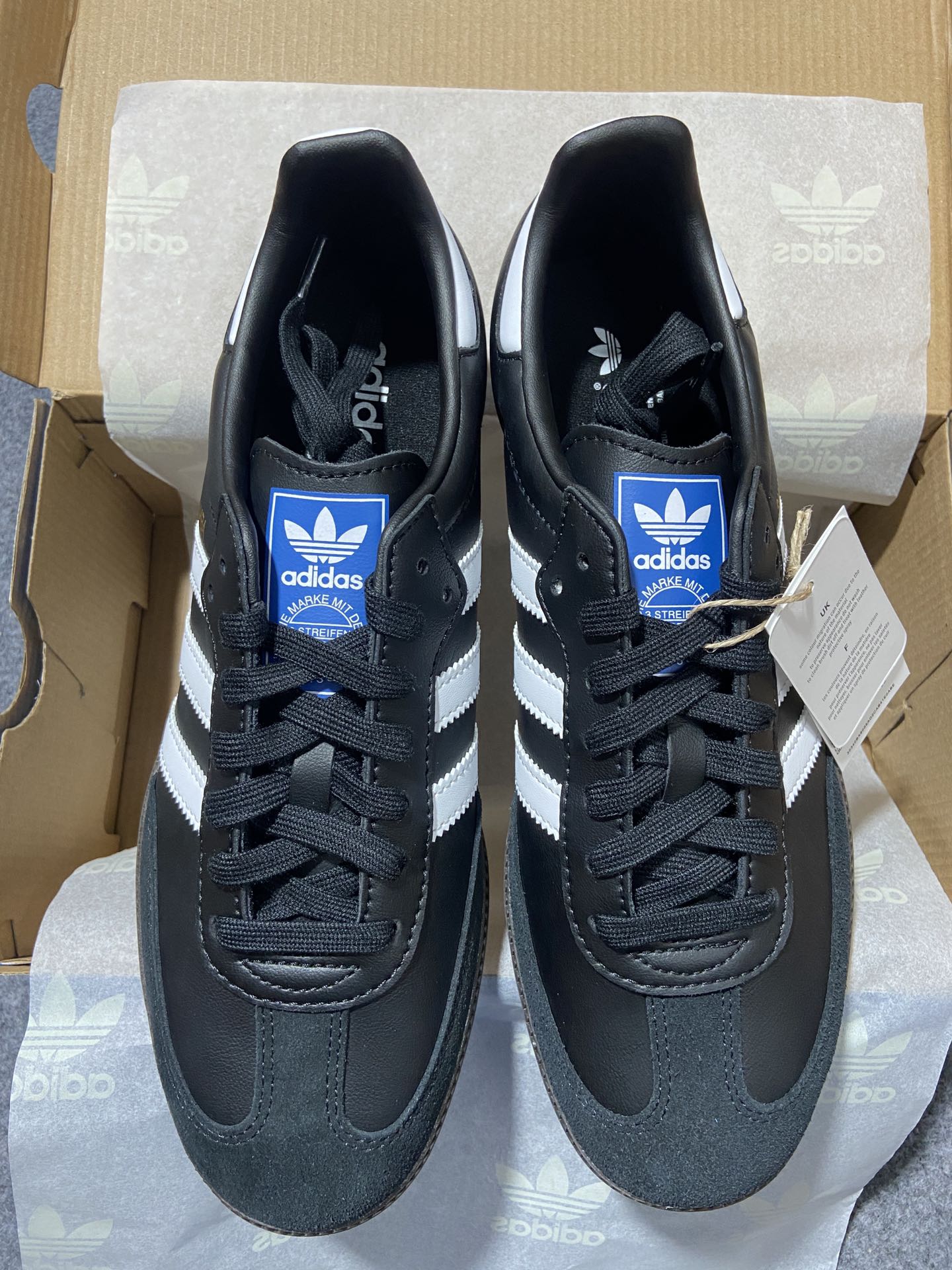 私人订单adidasoriginalsSambaSambaOG黑白全码现货入库补齐！原厂可对比正品参考！